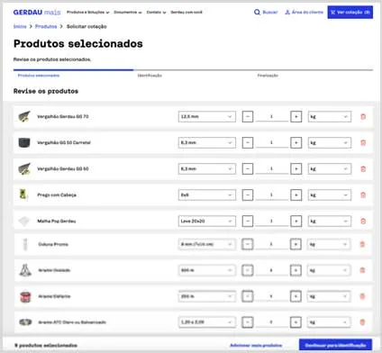 Finalizar Cotação