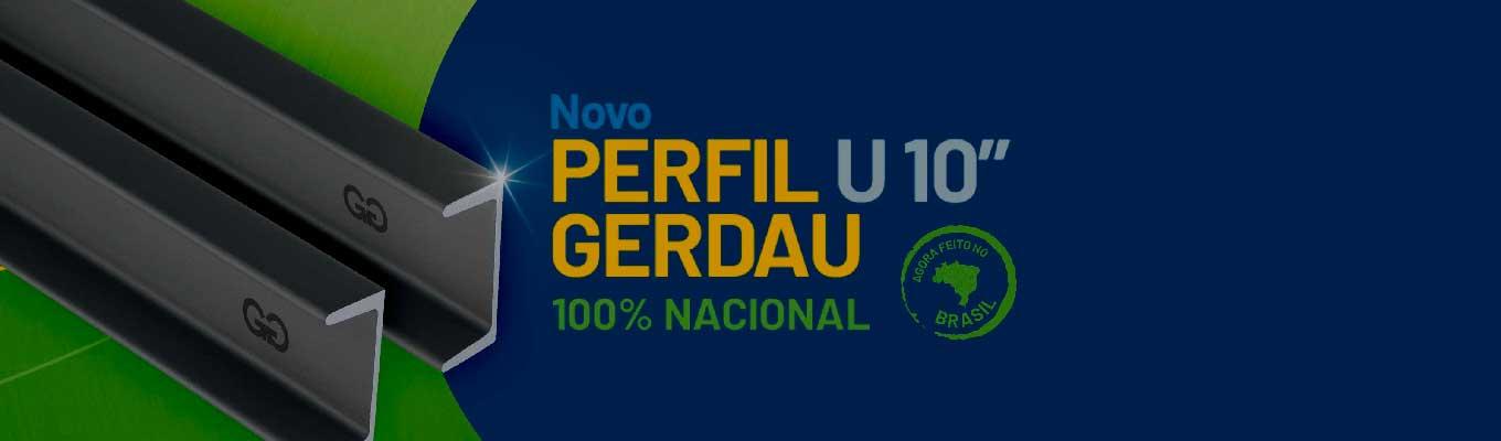 Perfil U de aço Gerdau 100% nacional