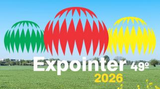 Banner da Expointer 2026 com bovinos em área de pastagem e destaque para o evento do agronegócio.